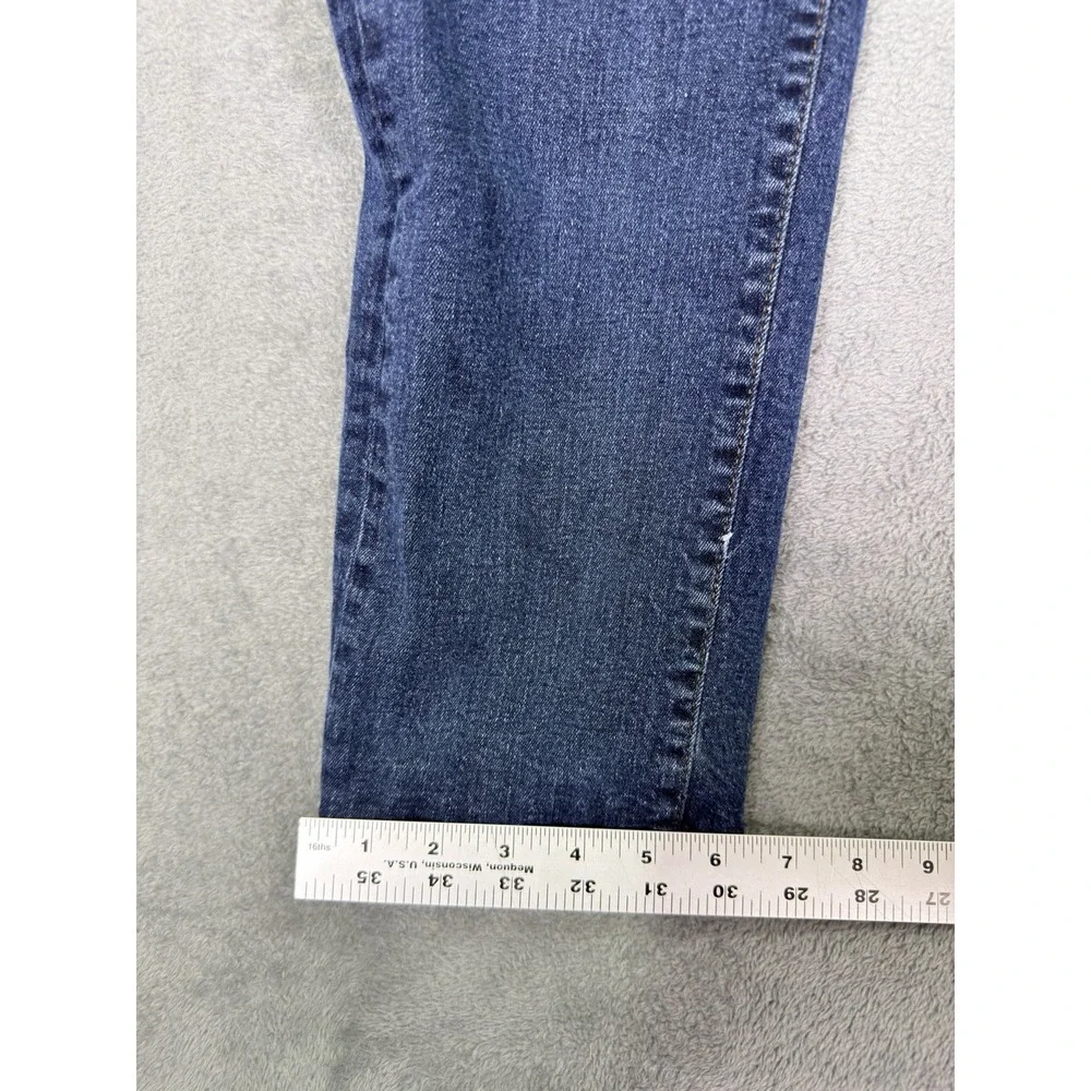 Eddie Bauer Jeans Mens 34x32 Blue Dark Wash Mid Rise Slim Fit‎ Straight Stretch